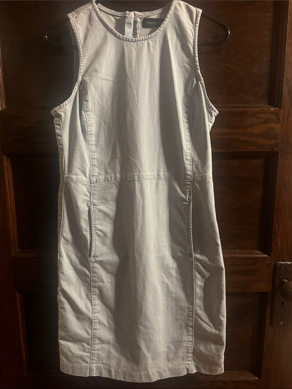 Calvin Klein Light Denim Sleeveless Mini Dress